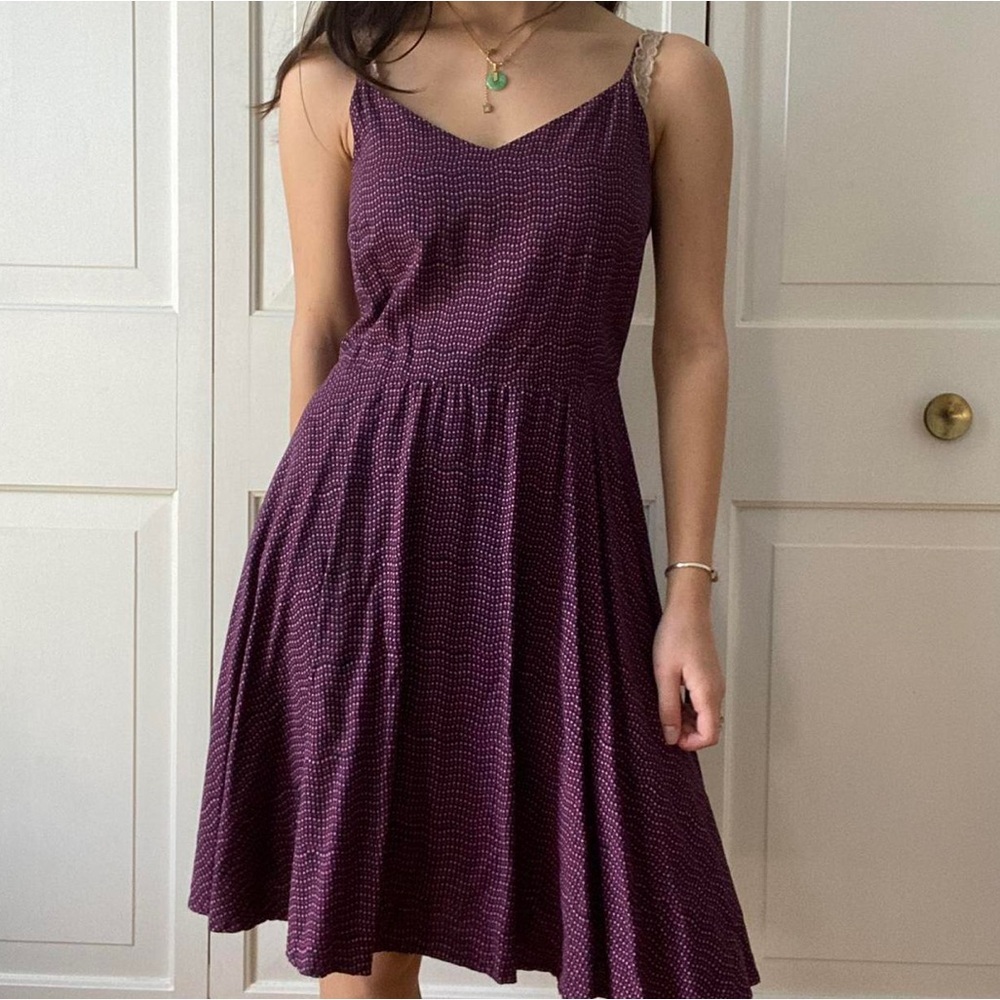 GAP Purple Polka Dot Dress